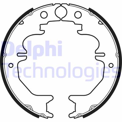 Bromsbackar, sats, parkeringsbroms DELPHI LS2053