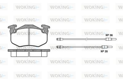 Комплект тормозных колодок, дисковый тормоз WOKING P0443.14 для ALPINE V6