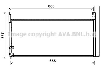 Конденсатор, кондиционер AVA QUALITY COOLING TO5692D для TOYOTA PRIUS