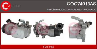 Olejový chladič, motorový olej CASCO COC74013AS