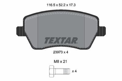 Комплект тормозных колодок, дисковый тормоз TEXTAR 2397301 для RENAULT LODGY