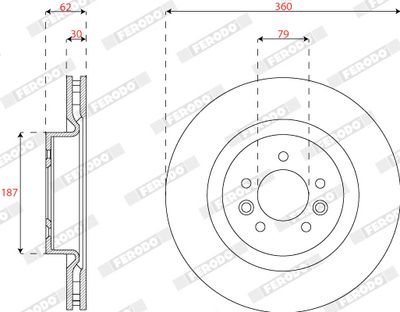 BREMSSCHEIBE FERODO DDF2635C1 1