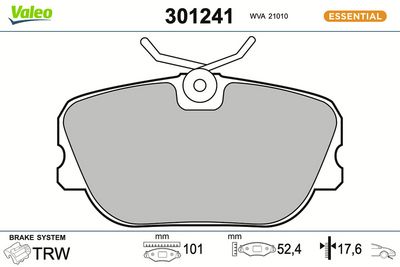 SET PLACUTE FRANA FRANA DISC VALEO 301241