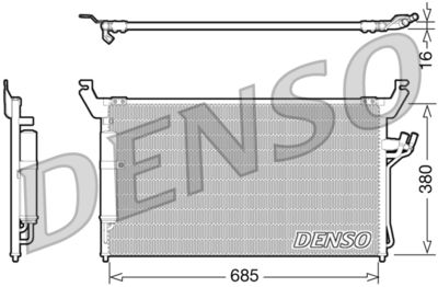 DENSO DCN46013 Радиатор кондиционера  для INFINITI  (Инфинити Фx)