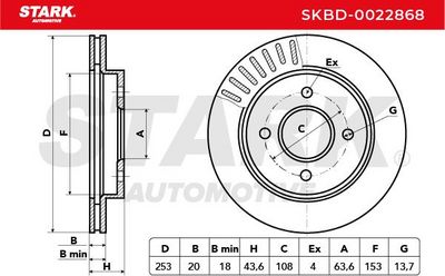 спирачен диск STARK SKBD-0022868