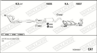 Изпускателна система WALKER VO94007