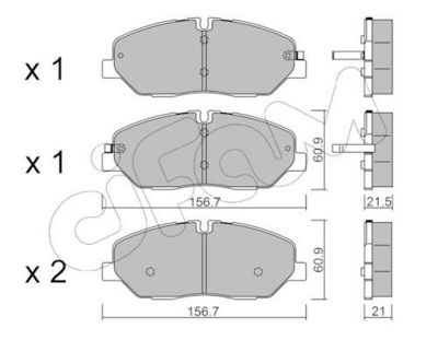 Bremsbelagsatz, Scheibenbremse