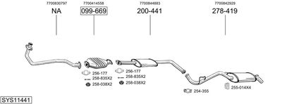 Układ wydechowy BOSAL SYS11441