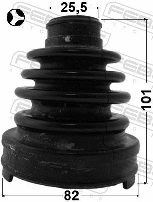 Bellow, drive shaft 0115-GSU35LHT