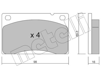 SET PLACUTE FRANA FRANA DISC METELLI 2200060