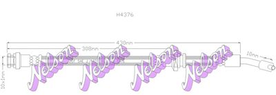 Przewód hamulcowy elastyczny KAWE H4376