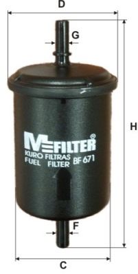 MFILTER BF 671 Топливный фильтр  для PEUGEOT 106 (Пежо 106)