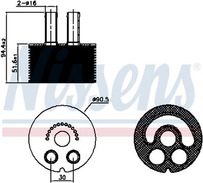 Oil Cooler, engine oil 90935