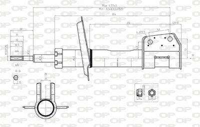 Амортизатор OPEN PARTS SAB8026.31 для FIAT SEICENTO