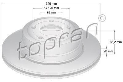 TOPRAN Bremsscheibe COATED (502 874)