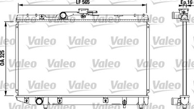 Радиатор, охлаждение двигателя VALEO 732543 для TOYOTA STARLET