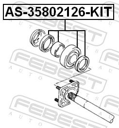 RULMENT AX CARDANIC FEBEST AS35802126KIT 1
