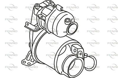 Filtr sadzy / filtr cząstek stałych, układ wydechowy FENNO 04L131669KX