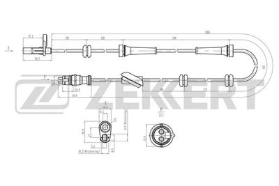 SE6227 ZEKKERT Датчик, частота вращения колеса