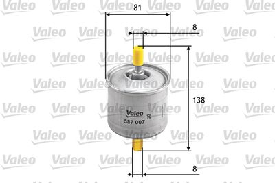 VALEO 587007 Топливный фильтр  для FORD KA (Форд Kа)