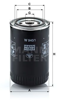 Масляный фильтр MANN-FILTER W 940/1 для FERRARI 400