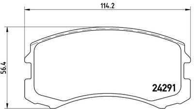 Комплект тормозных колодок, дисковый тормоз BREMBO P 54 041 для MITSUBISHI LANCER