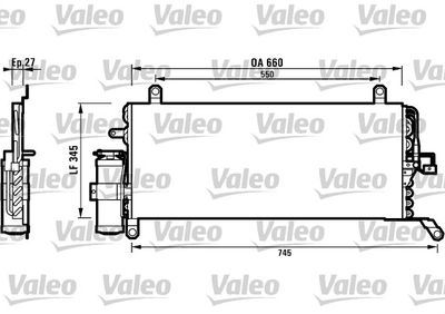 Конденсатор, кондиционер VALEO 817050 для FIAT PUNTO