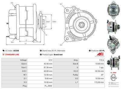 GENERATOR / ALTERNATOR AS-PL A5338 4