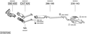 SISTEM DE ESAPAMENT BOSAL SYS07046