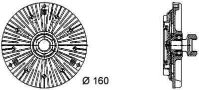 CUPLA VENTILATOR RADIATOR MAHLE CFC70000P 1