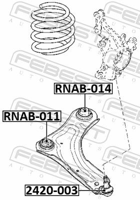 Подвеска, рычаг независимой подвески колеса RNAB-014