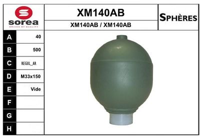 SNRA Drukaccumulator, vering/demping (XM140AB)