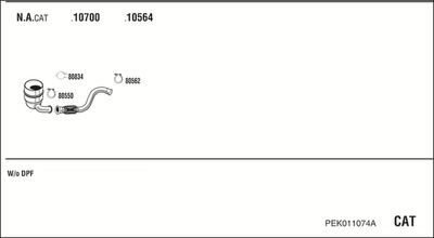 ABGASANLAGE WALKER PEK011074A