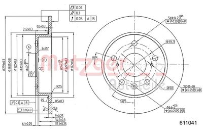 DISC FRANA METZGER AUTOTEILE 6111041 1