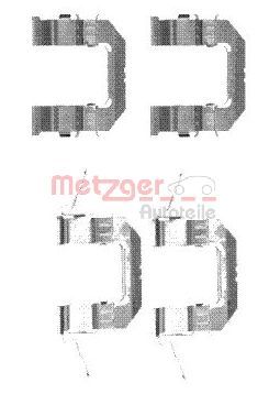 METZGER 109-1722 Комплектуючі дискового гальмівного механізму для INFINITI (Инфинити)