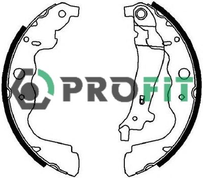 PROFIT 5001-4031 Ремкомплект барабанных колодок  для DACIA  (Дача Логан)