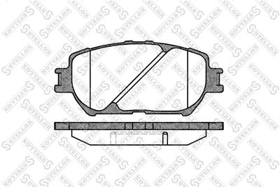 комплект спирачно феродо, дискови спирачки STELLOX 895 000-SX