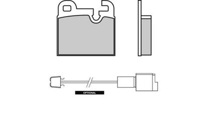 Комплект тормозных колодок, дисковый тормоз E.T.F. 12-0145 для FERRARI 365