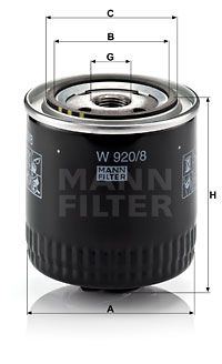 Масляный фильтр MANN-FILTER W 920/8 для SKODA FELICIA