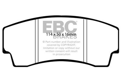 Комплект тормозных колодок, дисковый тормоз EBC Brakes DP4008R для LOTUS ESPRIT