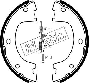 Sada brzdových čelistí, parkovací brzda fri.tech. 1052.136K