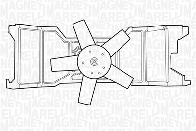 Вентилятор, охлаждение двигателя MAGNETI MARELLI 069422309010 для FORD FUSION