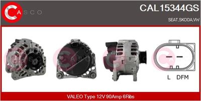 Генератор CASCO CAL15344GS для VW FOX