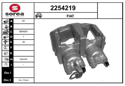 Тормозной суппорт EAI 2254219 для FIAT 130