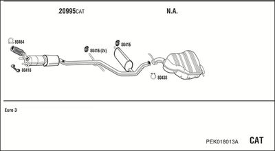 Układ wydechowy WALKER PEK018013A