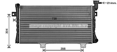 AVA QUALITY COOLING LA2024 Радиатор охлаждения двигателя  для LADA NIVA (Лада Нива)
