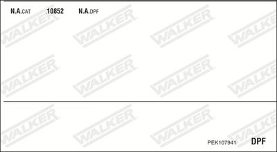 Układ wydechowy WALKER PEK107941