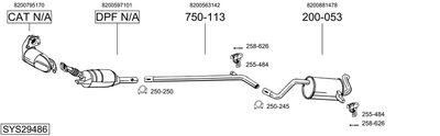 Układ wydechowy BOSAL SYS29486
