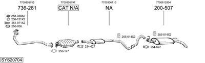 Układ wydechowy BOSAL SYS20704