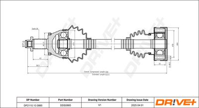 ANTRIEBSWELLE DR!VE+ DP2110100885 0